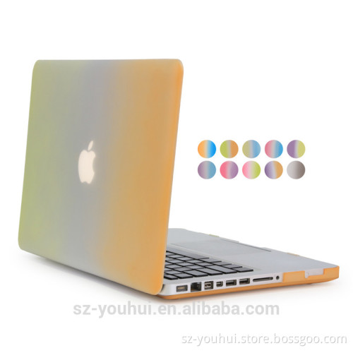 Best Selling Rainbow Color Hard Protective Cover Case for Macbook Pro for Apple Pro Laptop